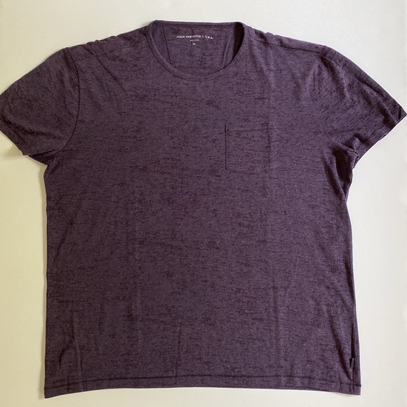John Varvatos Shirt New Bond Burnout Tee T-shirt Top Purple size XL - Picture 3 of 14